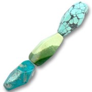Cuentas Turquoise natural Facetado 12x6 mm x4|raw }}