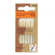 Agujas tapicería ojo dorado sin punta con extremo redondo Mediac n°20 x6