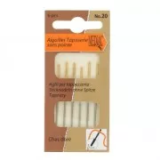 Agujas tapicería ojo dorado sin punta con extremo redondo Mediac n°20 x6