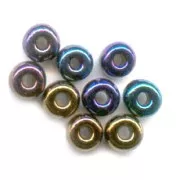 Cuentas de Rocalla Preciosa 5/0, 4,5 mm - Jet AB, 20 g