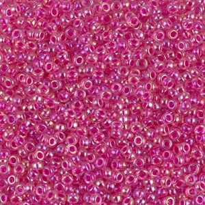 Rocalla Miyuki 15/0 355 - Crystal AB Hot Pink Lined