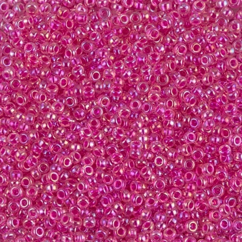 Rocalla Miyuki 15/0 355 - Crystal AB Hot Pink Lined