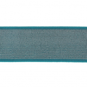 Cinta elástica fantasía ancha a rayas costura 40 mm Azul Pato/plateado x 1m