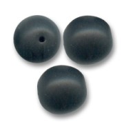 Cuentas redondas 10 mm Jet Mat  x10