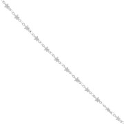 Cadena eslabón de fantasía decoración estrella 4.5 mm de Acero Inox x98 cm|raw }}