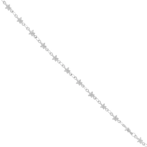 Cadena eslabón de fantasía decoración estrella 4.5 mm de Acero Inox x98 cm