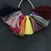 Pompones de imitación algodón 26-30 mm Lilac x10