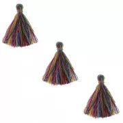 Pompones de imitación algodón 26-30 mm Multicolor Rosa x10