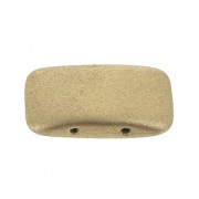 Cuentas de cristal checo marca Carrier 2 agujeros 11x22 mm Gold Mat x 6|raw }}