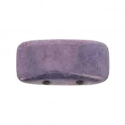 Cuentas de cristal checo marca Carrier 2 agujeros 11x22 Opaque Luster Amethyst x 6