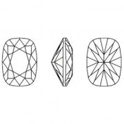 Cabuchón PureCrystal 4568 Cushion Fancy Stone 8 x 6 mm Jet x1