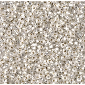 Rocalla Miyuki 11/0 1F - Crystal Silver Lined Mat