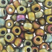 Rocalla Miyuki 8/0 2035 - Metallic Khaki Iris Mat