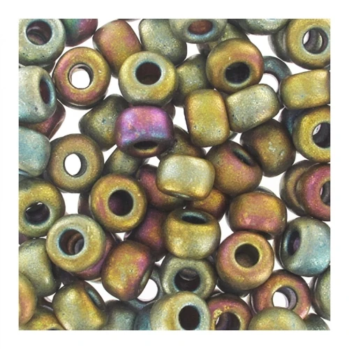 Rocalla Miyuki 8/0 2035 - Metallic Khaki Iris Mat