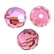 Cuentas redondas PureCrystal 5000 6 mm - Shimmer Pink x6