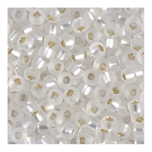 Rocalla Miyuki 8/0 1F - Crystal Silver Lined Mat