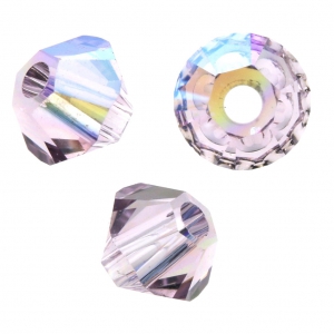 Tupis de cristal PureCrystal 5328 3 mm Light Amethyst Shimmer 2X x50