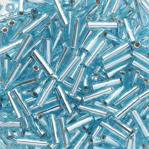 Bugles Miyuki 6 mm BGL-018 - Aquamarine Silver Lined x10g