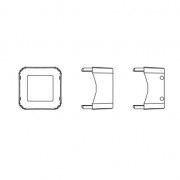 Engaste en garras para cabuchón PureCrystal Kaleidoscope Square 4499 10 mm dorado x1