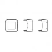 Engaste en garras para cabuchón PureCrystal Kaleidoscope Square 4499 6 mm Rhodié x1