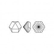 Cabuchón Hexagon PureCrystal 4699 14 x 16 mm Crystal Sunshine DeLite x1