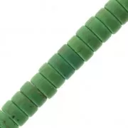 Cuenta Cuentas arandelas6x3 mm Howlite imitación x38cm - Verde