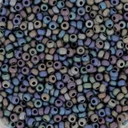 Cuentas de Rocalla Preciosa 11/0 de 2 mm - Jet Mat AB x20 g
