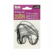Hilo elástico para base de tejido Endless Loom - cinta de 20.3 cm Negro x 6