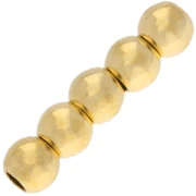 Cuentas redondas de 3 mm con agujeros grandes - Gold filled (oro laminado) x10