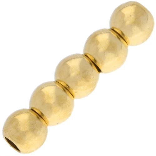 Cuentas redondas de 3 mm con agujeros grandes - Gold filled (oro laminado) x10