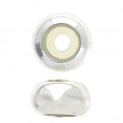 Cuenta pasante Stopper Bead 6.6 mm con agujero de 2mm en Plata 925 x1