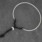 Cuenta pasante Stopper Bead 6.6 mm con agujero de 2mm en Plata 925 x1