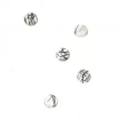 Cabuchones redondos 3 mm para pegar o para engastar Quartz Rutile x5