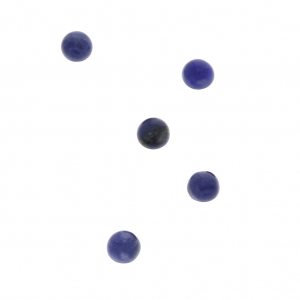 Cabuchones redondos 3 mm para pegar o para engastar Sodálita x5