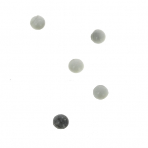 Cabuchones redondos 3 mm para pegar o para engastar Howlite x5