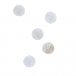 Cabuchones redondos 4 mm para pegar o para engastar Ágata azule x5