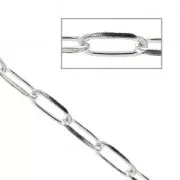 Cadena de filete rectangular de 3,8 mm - Plata 925 x50cm