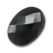 Cabuchón ovalado facetado 18x13 mm Black Agate