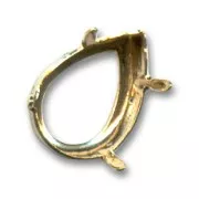 Engaste PureCrystal 4320 pera 14x10 mm dorado