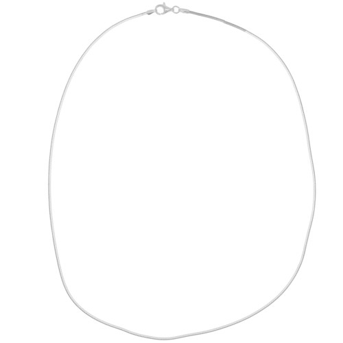 Gargantilla eslabón serpentina cuadrado 1,40 mm de Plata 925 x44 cm