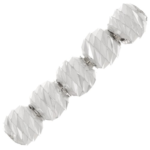 Cuentas redondas con diamantes 2 mm - Plata 925 x50