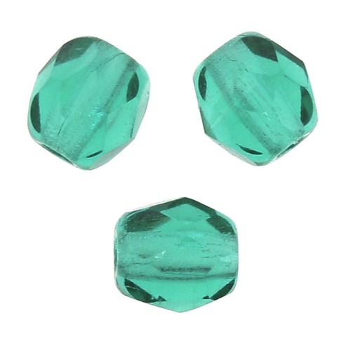 Facetadas 4 mm Emerald x50