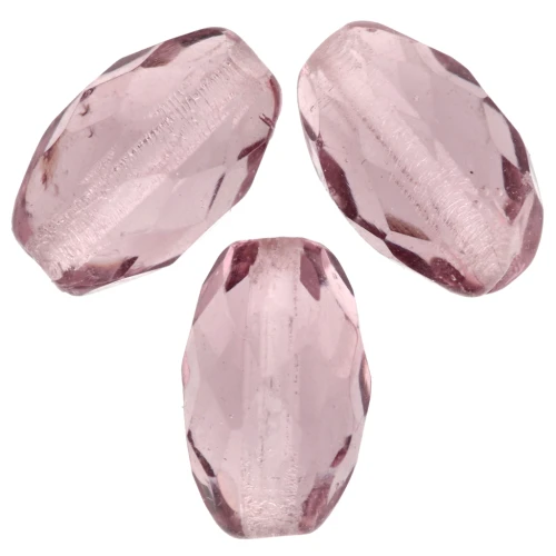 Aceitunas facetadas 12x7,5 mm Amatista clara x20