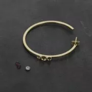 Pendientes de aro hilo cuadrado a decorar 3 y 4 mm 48x2 mm plateado x2