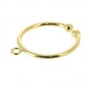Anillo ajustable 1 anilla dorado con oro fino x1|raw }}