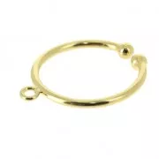 Anillo ajustable 1 anilla dorado con oro fino x1