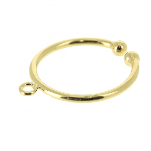 Anillo ajustable 1 anilla dorado con oro fino x1