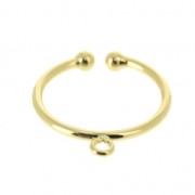 Anillo ajustable 1 anilla dorado con oro fino x1
