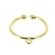 Anillo ajustable 1 anilla dorado con oro fino x1
