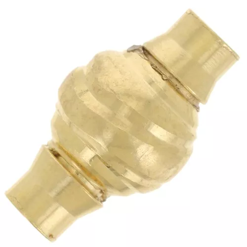 Cierre magnético diseño cordón 3mm Plata 925 Dorado con oro fino x1